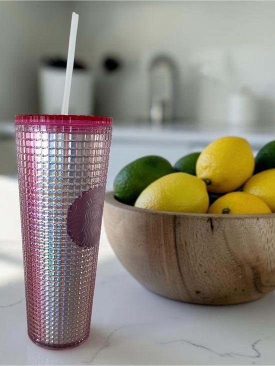 Starbucks Other - Starbucks Iridescent Pink Tumbler with Straw - New!!